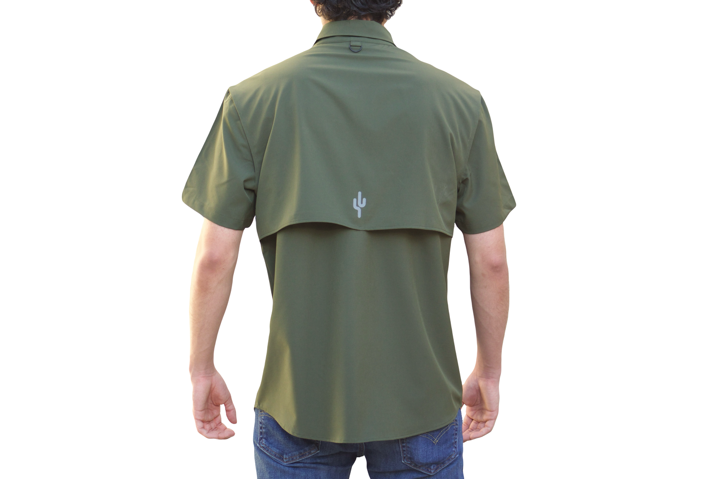 Camisa Manga Corta Verde Olivo