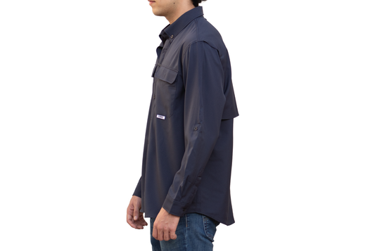 Camisa Azul Marino Manga Larga