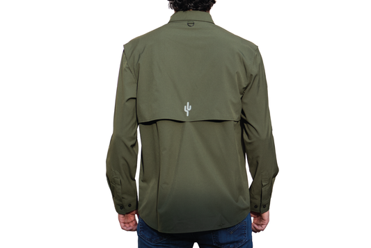 Camisa Manga Larga Verde Olivo