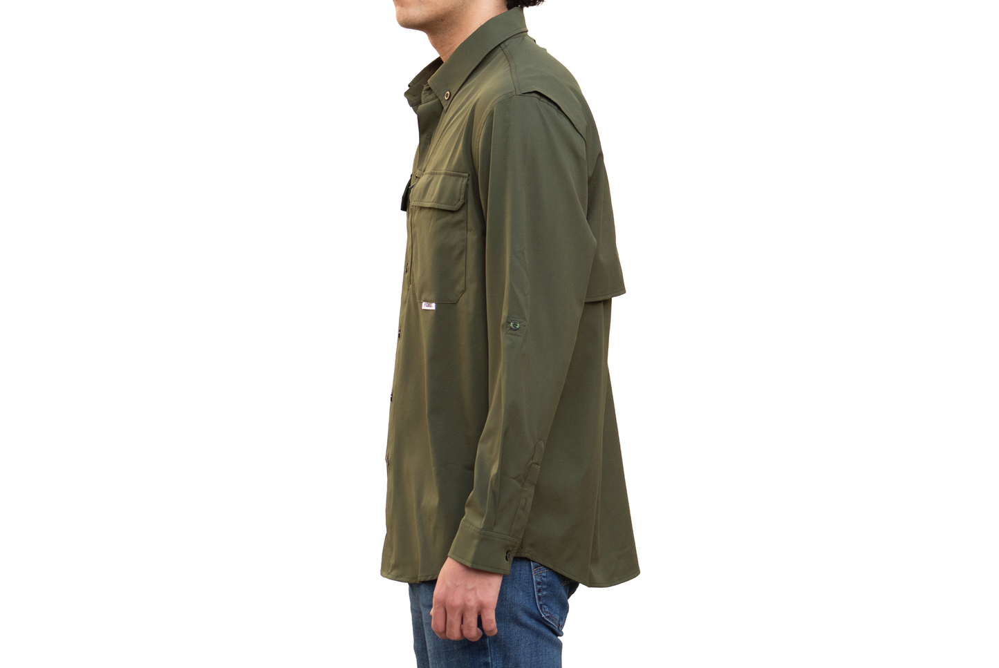 Camisa Manga Larga Verde Olivo