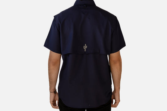 Camisa Manga Corta Azul