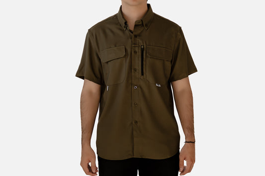 Camisa Manga Corta Verde Militar