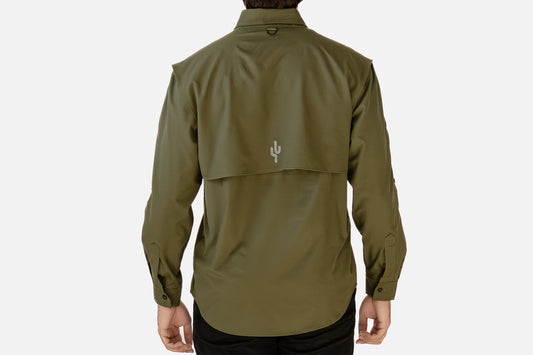 Camisa Manga Larga Verde Olivo