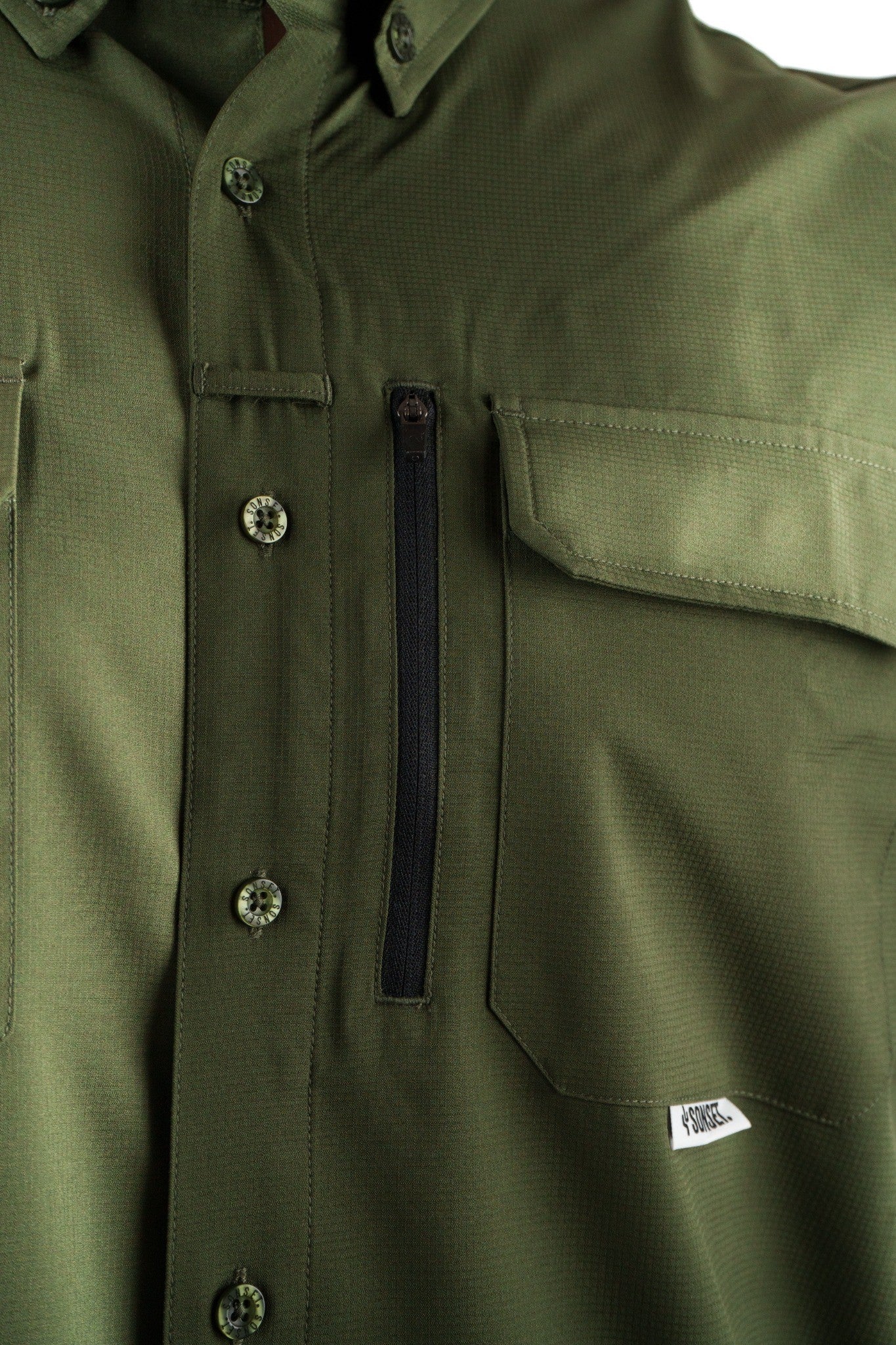 Camisa SONSET Manga Corta Verde