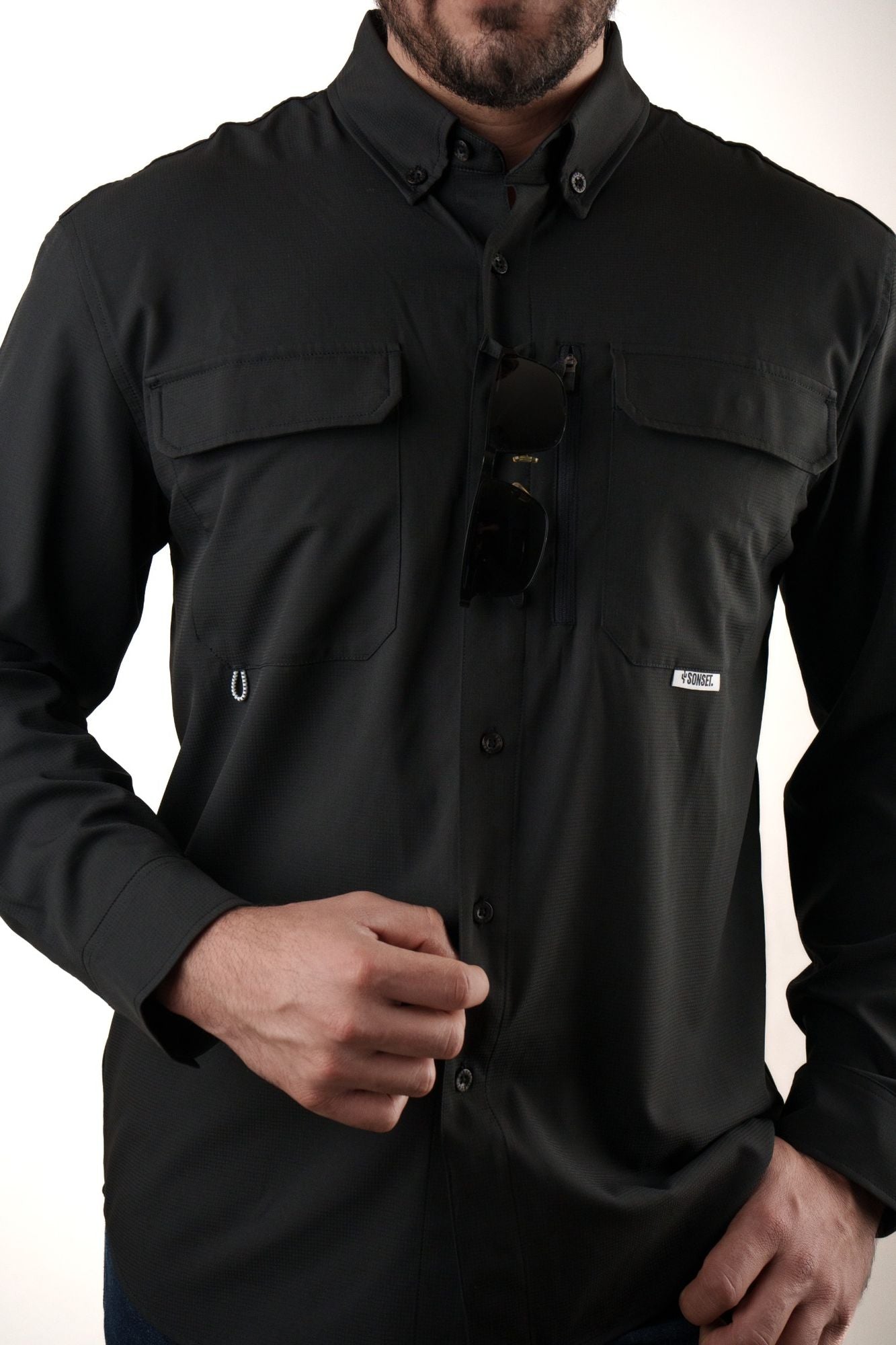 Camisa Manga Larga Negra