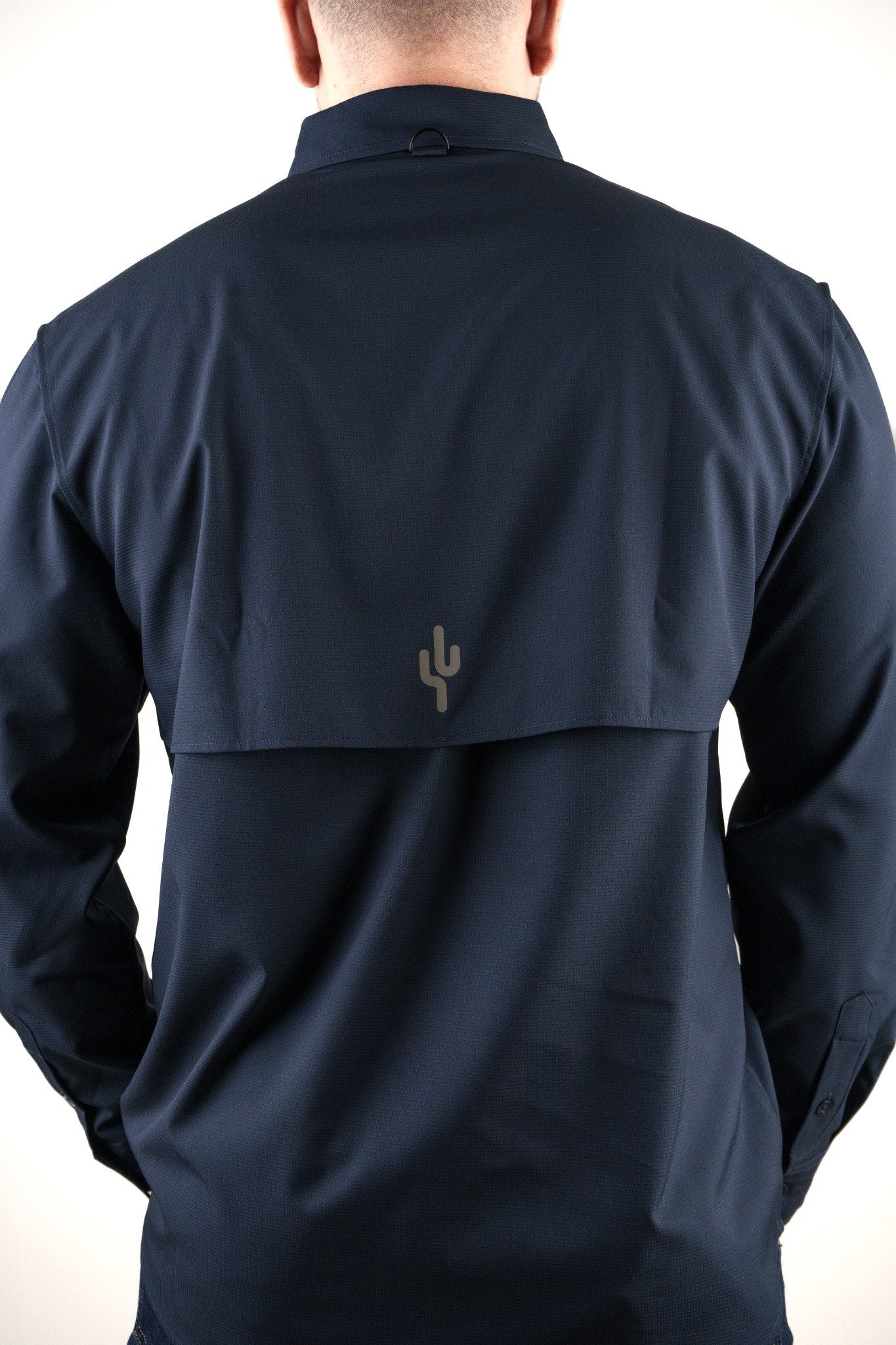 Camisa Azul Marino Manga Larga