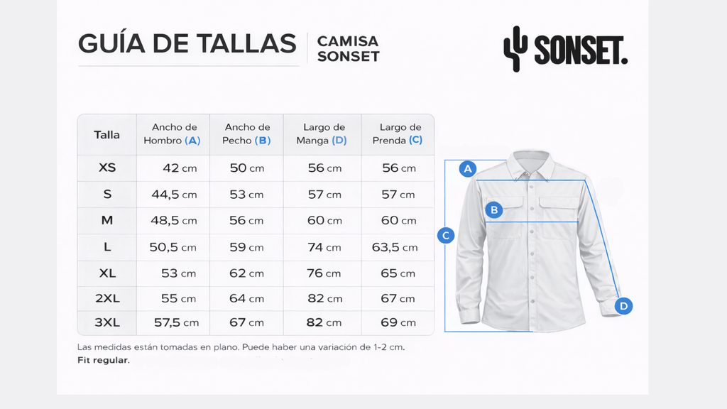 Camisa SONSET Manga Corta Verde Militar