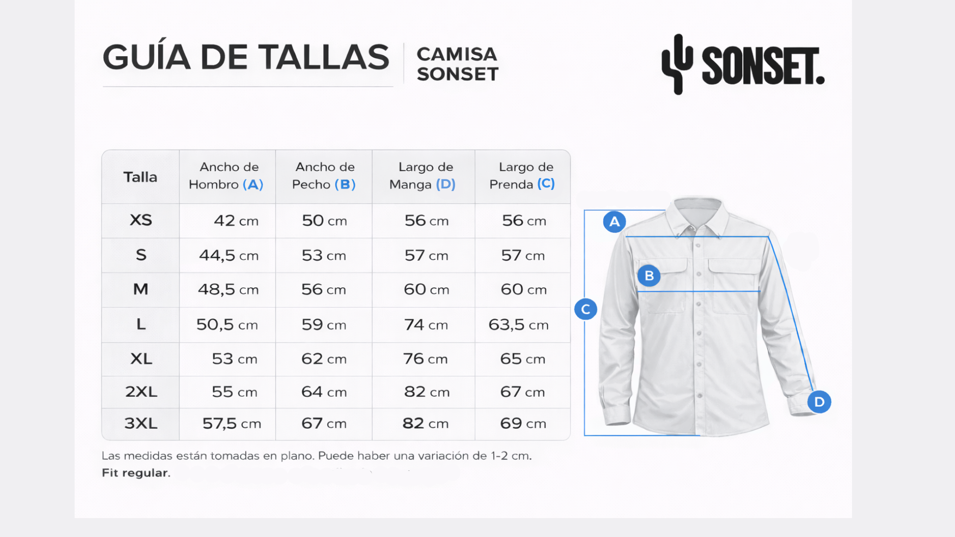 Camisa SONSET Manga Corta Verde Militar