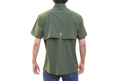 Camisa Manga Corta Verde Olivo