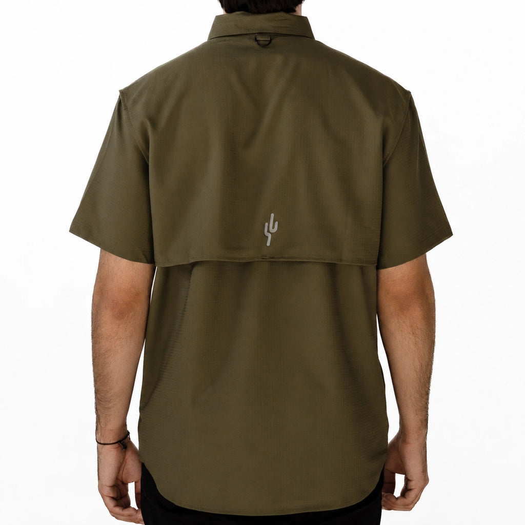 Camisa SONSET Manga Corta Verde Militar