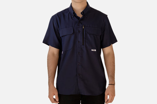 Camisa Manga Corta Azul