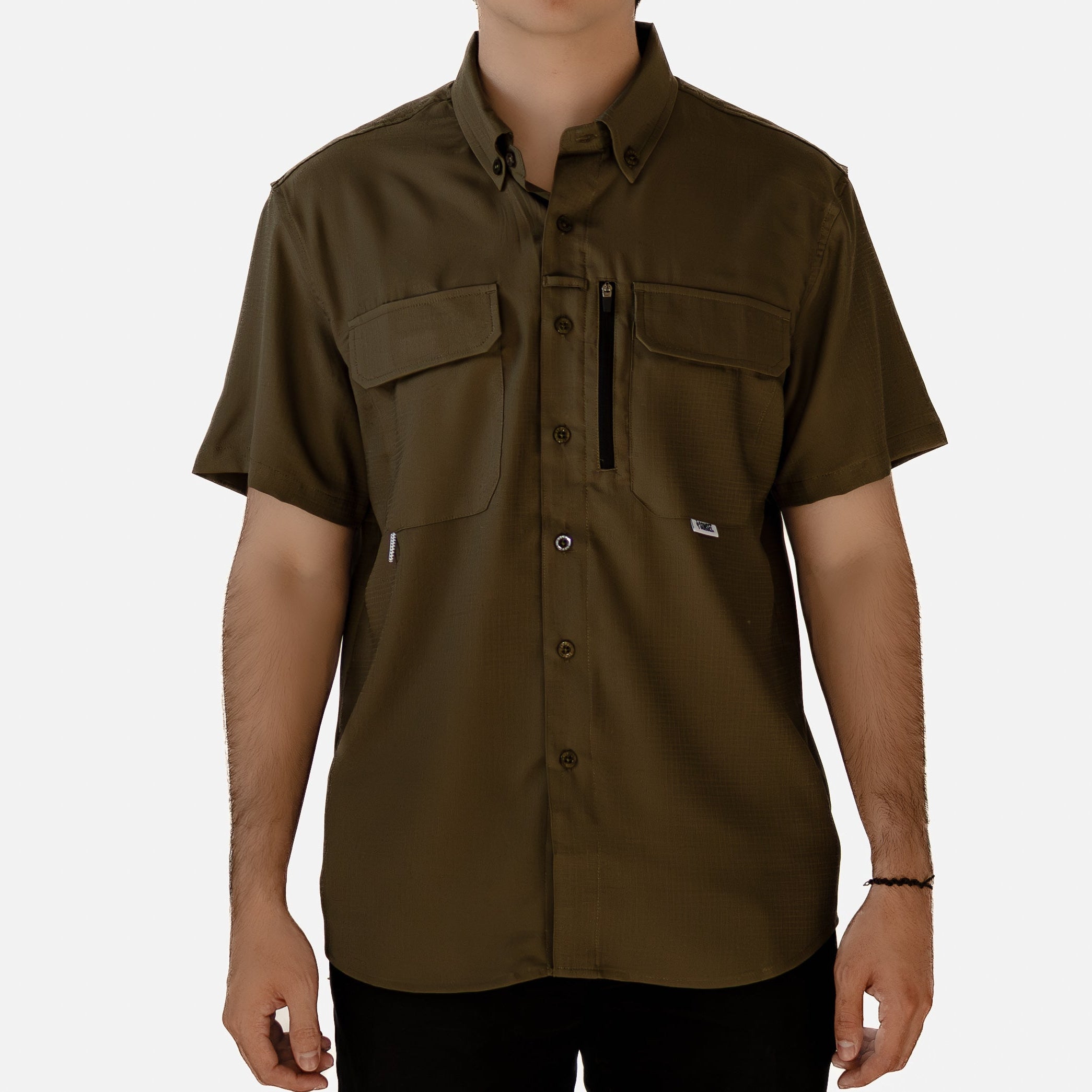 Camisa SONSET Manga Corta Verde Militar
