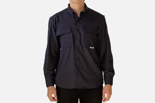 Camisa Manga Larga Azul Marino
