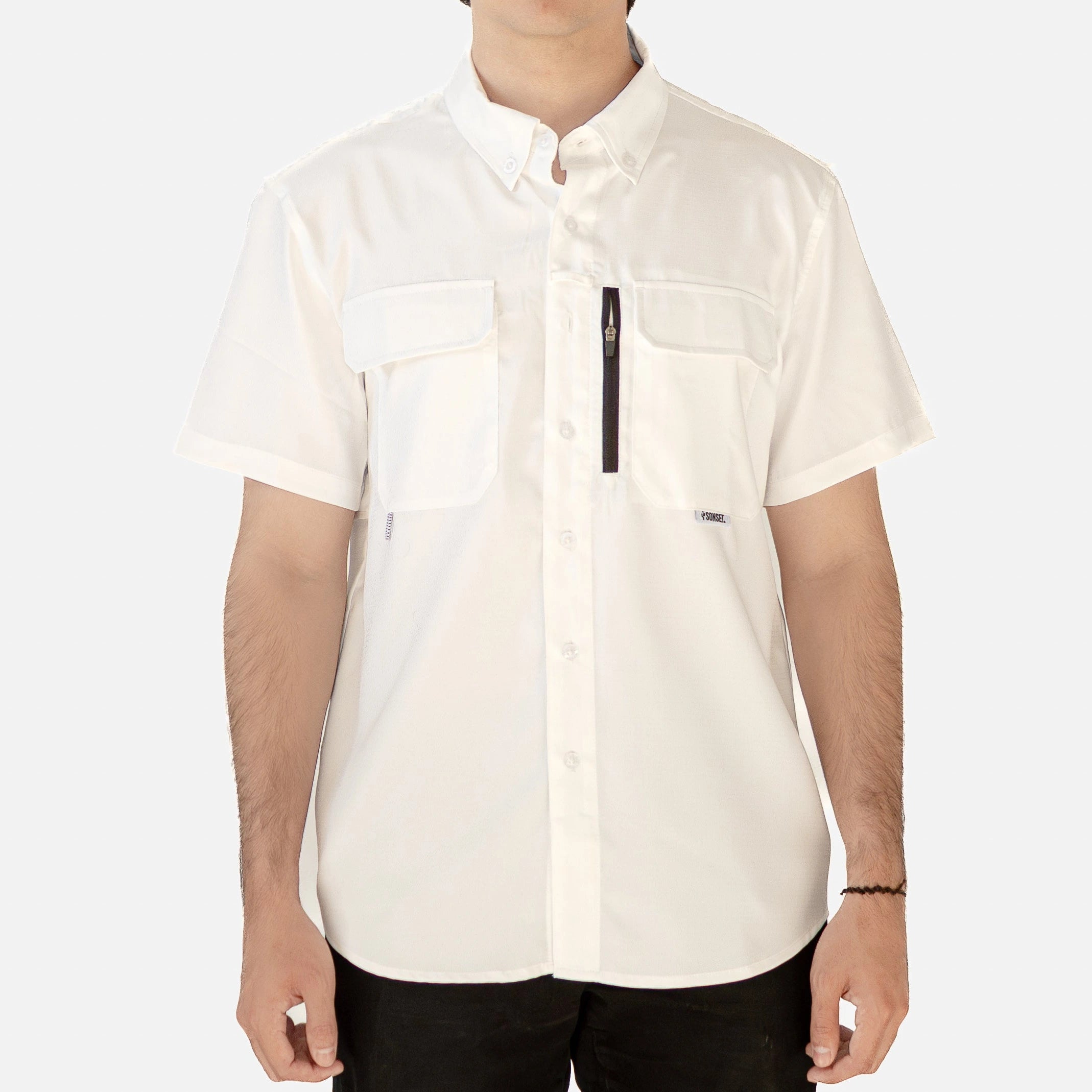 Camisa SONSET Manga Corta Blanca