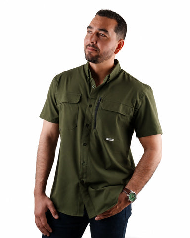 Camisa SONSET Manga Corta Verde
